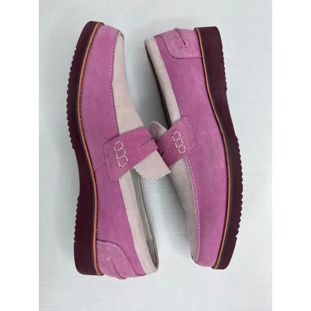 Marc Nolan Abe Suede Penny Loafers dusty rose 14